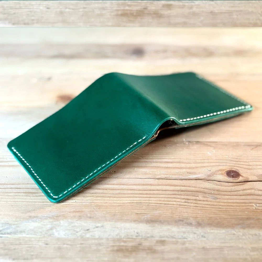 Two-Tone Bifold Wallet - Green Buttero