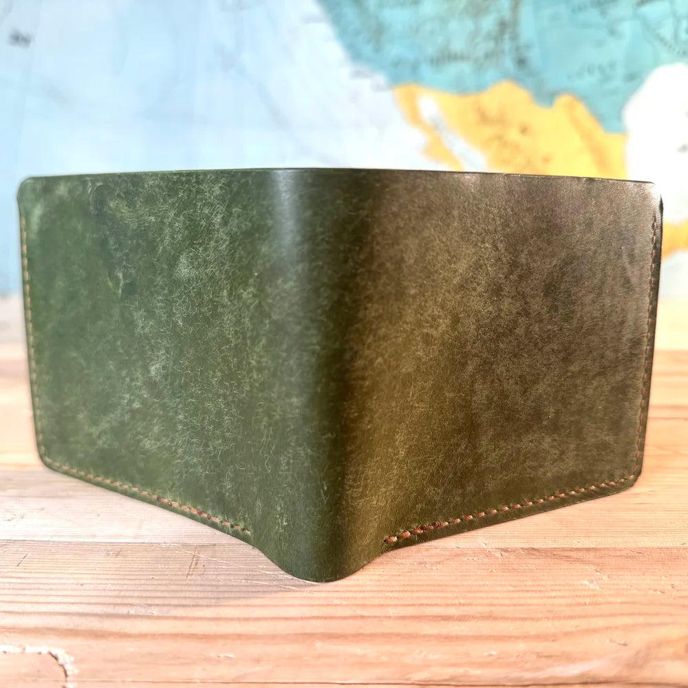 Two-Tone Bifold Wallet - Green Graffiti
