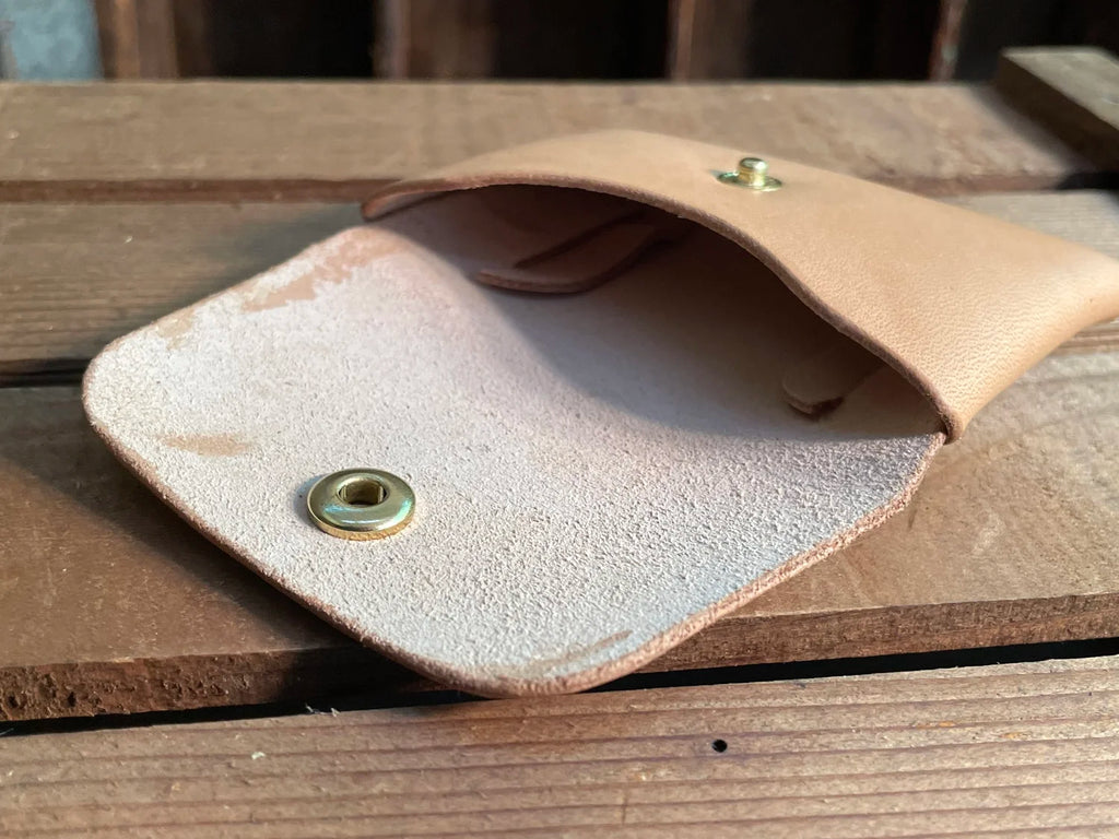 Origami Card Wallet, Natural Veg Tan