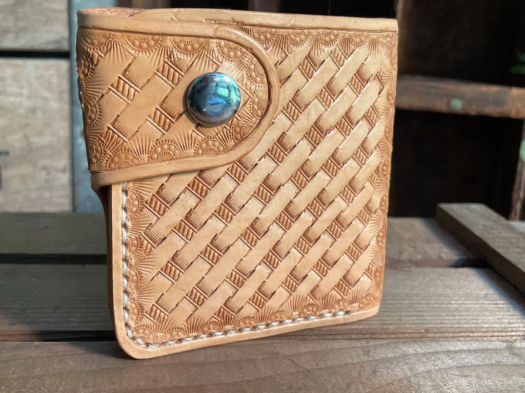 Snap Bifold Wallet, Basketweave - Made to Order