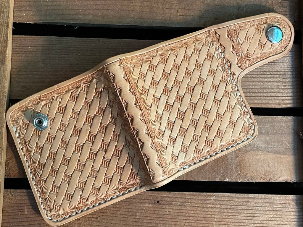 Snap Bifold Wallet, Basketweave - Made to Order