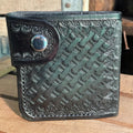 Snap Bifold Wallet, Black Basketweave - Made to Order