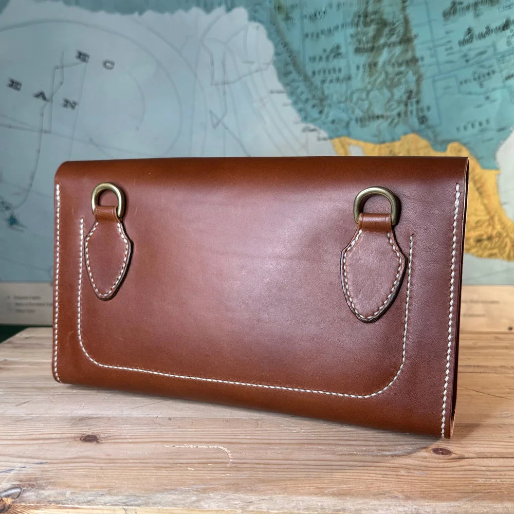Maggie Magnetic Clutch Crossbody - Cognac Buttero